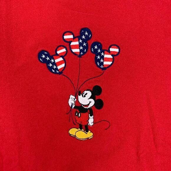Y2K Disney's Mickey Mouse Red T-Shirt Top - Picture 4 of 12